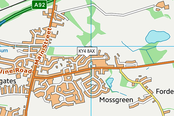 KY4 8AX map - OS VectorMap District (Ordnance Survey)