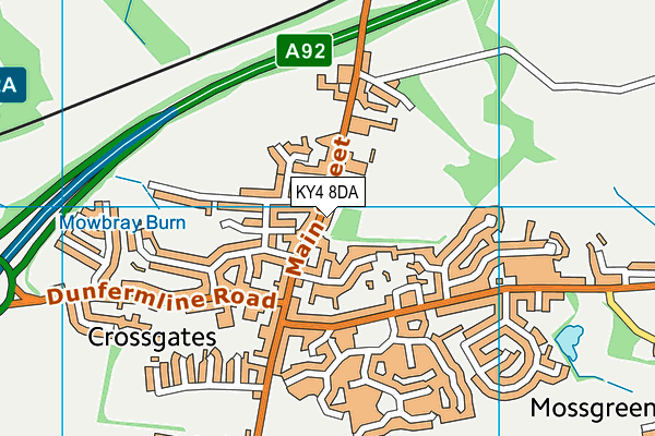 KY4 8DA map - OS VectorMap District (Ordnance Survey)