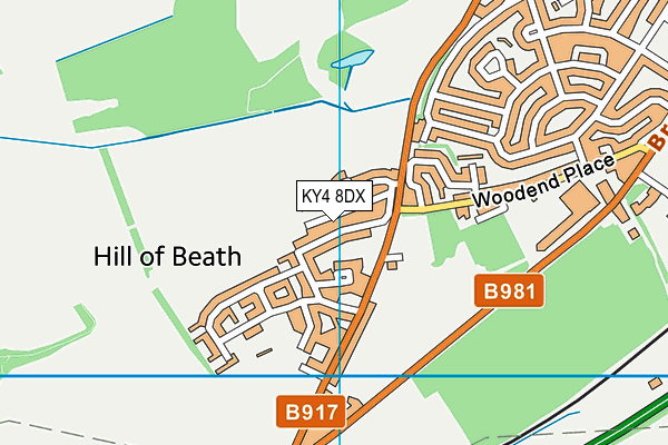 KY4 8DX map - OS VectorMap District (Ordnance Survey)