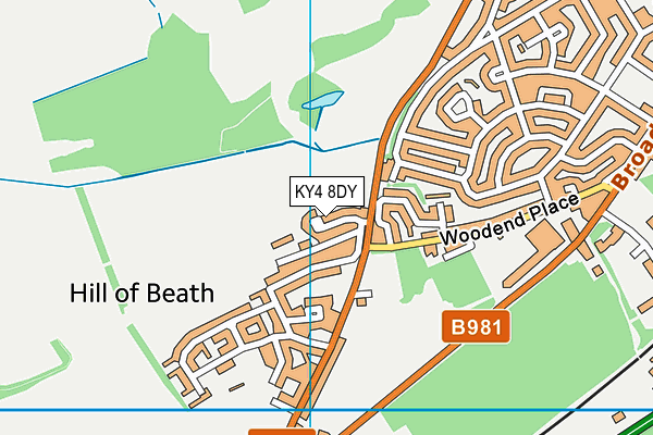 KY4 8DY map - OS VectorMap District (Ordnance Survey)