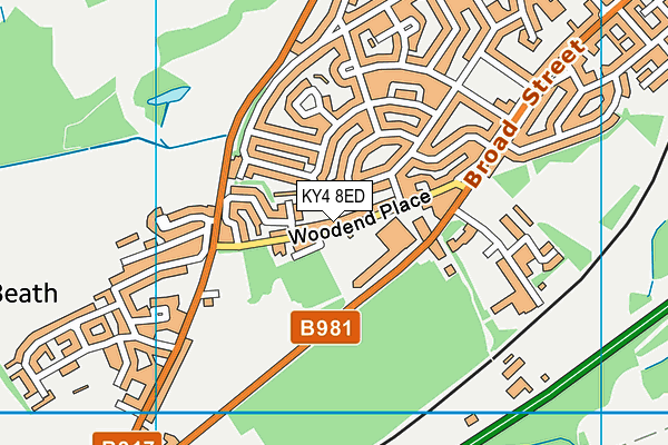 KY4 8ED map - OS VectorMap District (Ordnance Survey)