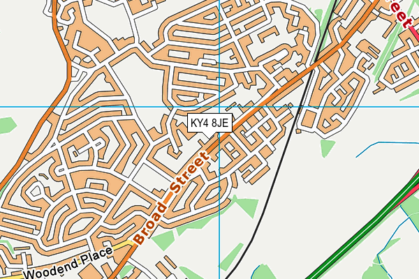 KY4 8JE map - OS VectorMap District (Ordnance Survey)