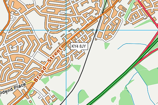 KY4 8JY map - OS VectorMap District (Ordnance Survey)