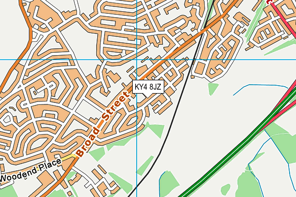 KY4 8JZ map - OS VectorMap District (Ordnance Survey)