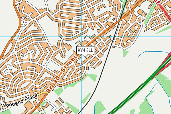 KY4 8LL map - OS VectorMap District (Ordnance Survey)