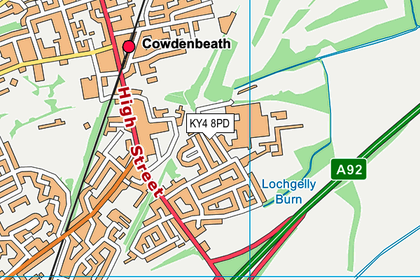 KY4 8PD map - OS VectorMap District (Ordnance Survey)