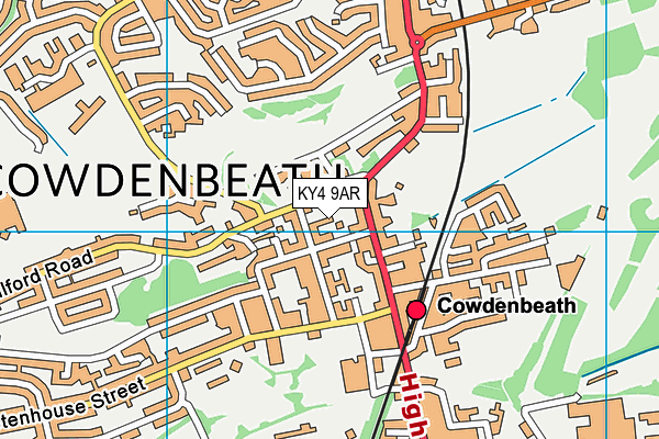 KY4 9AR map - OS VectorMap District (Ordnance Survey)