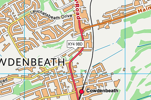 KY4 9BD map - OS VectorMap District (Ordnance Survey)