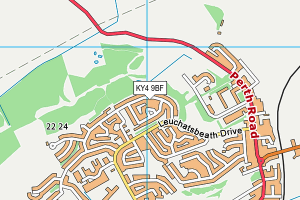 KY4 9BF map - OS VectorMap District (Ordnance Survey)