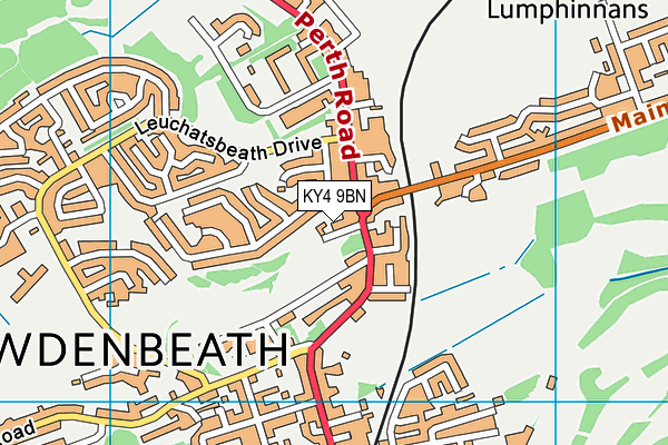 KY4 9BN map - OS VectorMap District (Ordnance Survey)