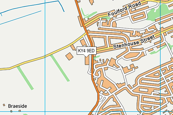 KY4 9ED map - OS VectorMap District (Ordnance Survey)