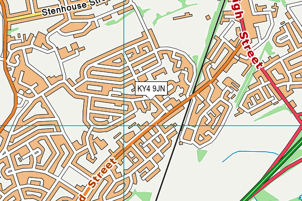 KY4 9JN map - OS VectorMap District (Ordnance Survey)
