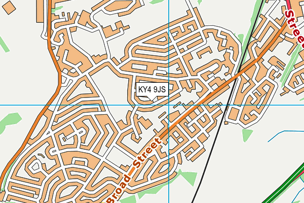 KY4 9JS map - OS VectorMap District (Ordnance Survey)