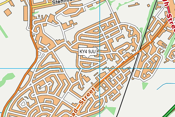 KY4 9JU map - OS VectorMap District (Ordnance Survey)