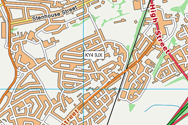 KY4 9JX map - OS VectorMap District (Ordnance Survey)