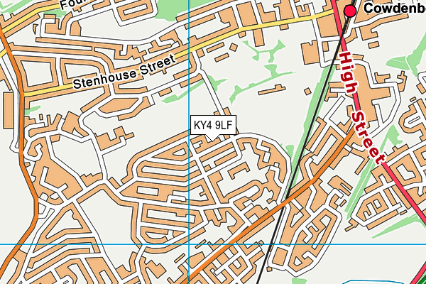 KY4 9LF map - OS VectorMap District (Ordnance Survey)