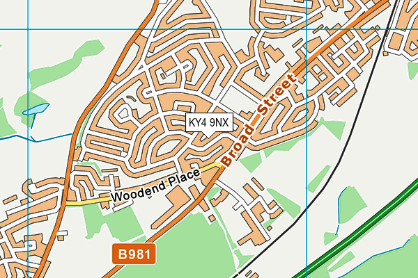 KY4 9NX map - OS VectorMap District (Ordnance Survey)