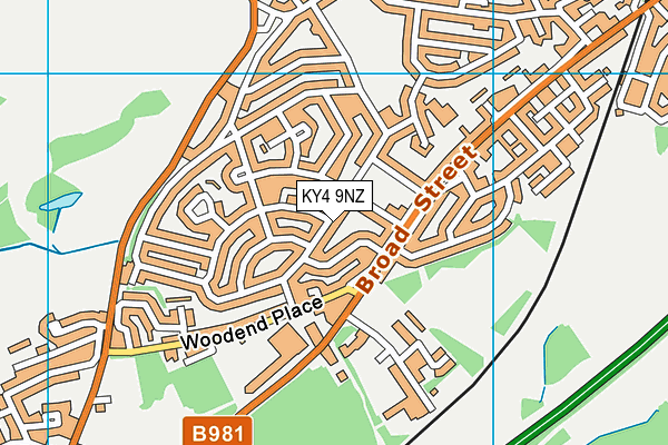 KY4 9NZ map - OS VectorMap District (Ordnance Survey)