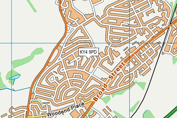 KY4 9PD map - OS VectorMap District (Ordnance Survey)
