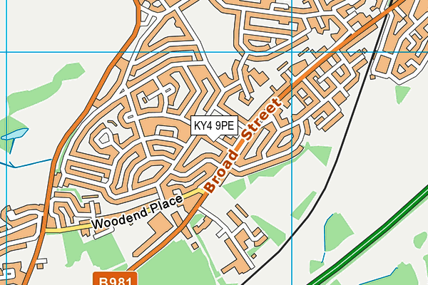KY4 9PE map - OS VectorMap District (Ordnance Survey)