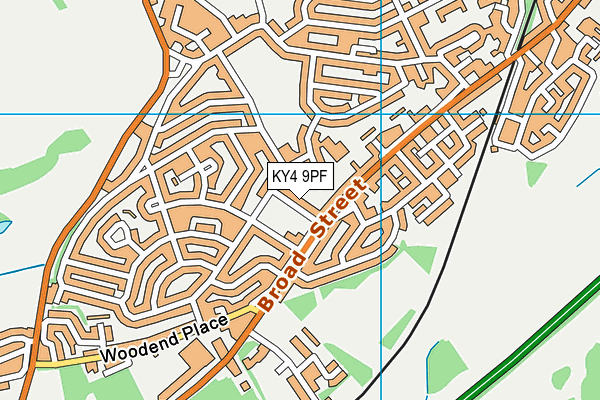 KY4 9PF map - OS VectorMap District (Ordnance Survey)