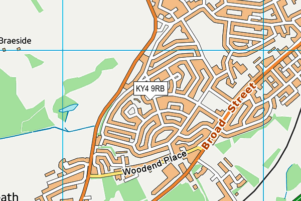 KY4 9RB map - OS VectorMap District (Ordnance Survey)
