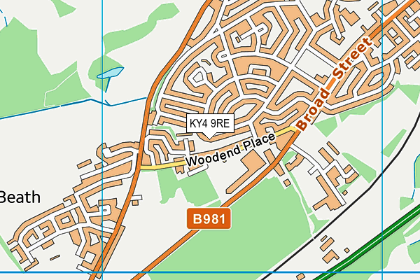 KY4 9RE map - OS VectorMap District (Ordnance Survey)