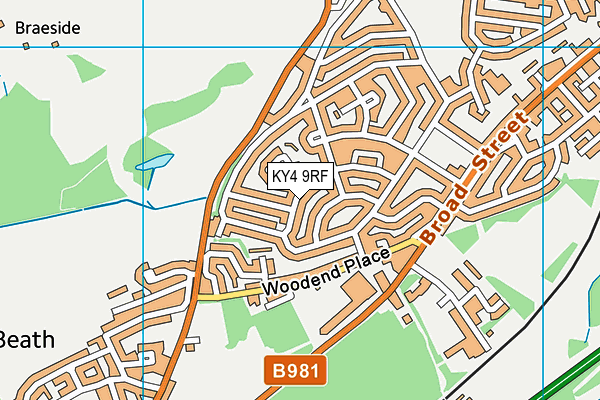 KY4 9RF map - OS VectorMap District (Ordnance Survey)