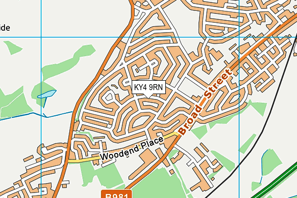 KY4 9RN map - OS VectorMap District (Ordnance Survey)