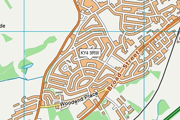 KY4 9RW map - OS VectorMap District (Ordnance Survey)