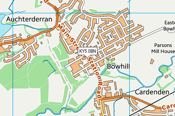 KY5 0BN map - OS VectorMap District (Ordnance Survey)