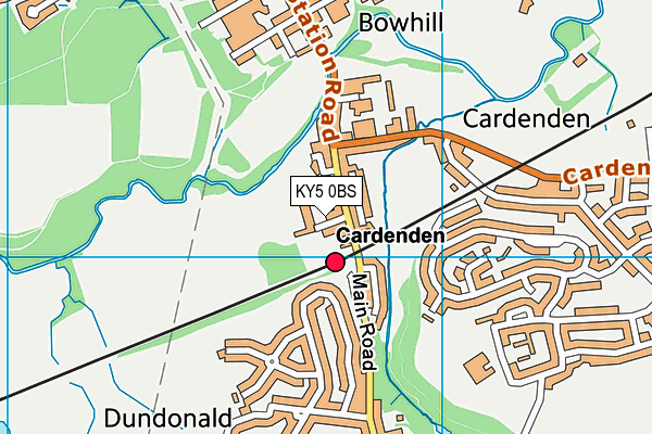 KY5 0BS map - OS VectorMap District (Ordnance Survey)