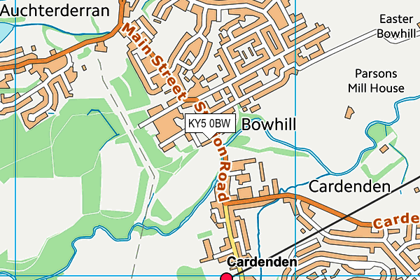 KY5 0BW map - OS VectorMap District (Ordnance Survey)