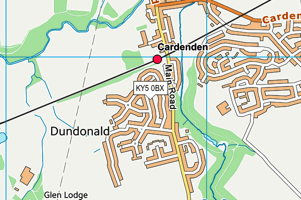 KY5 0BX map - OS VectorMap District (Ordnance Survey)