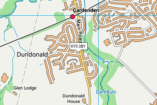 KY5 0BY map - OS VectorMap District (Ordnance Survey)