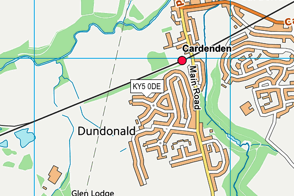 KY5 0DE map - OS VectorMap District (Ordnance Survey)