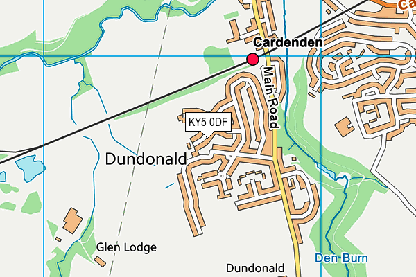 KY5 0DF map - OS VectorMap District (Ordnance Survey)