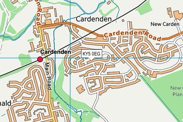 KY5 0EG map - OS VectorMap District (Ordnance Survey)