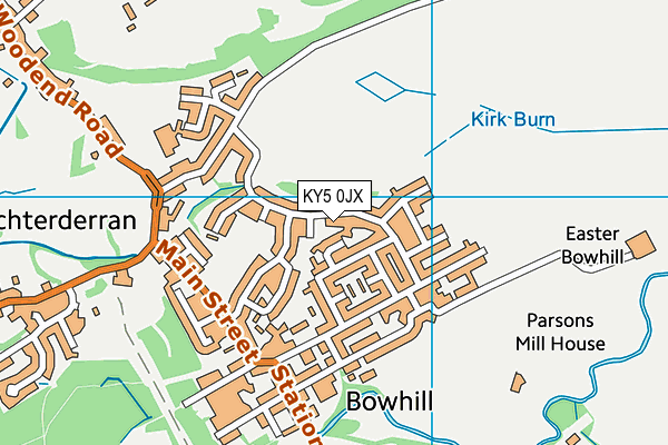 KY5 0JX map - OS VectorMap District (Ordnance Survey)