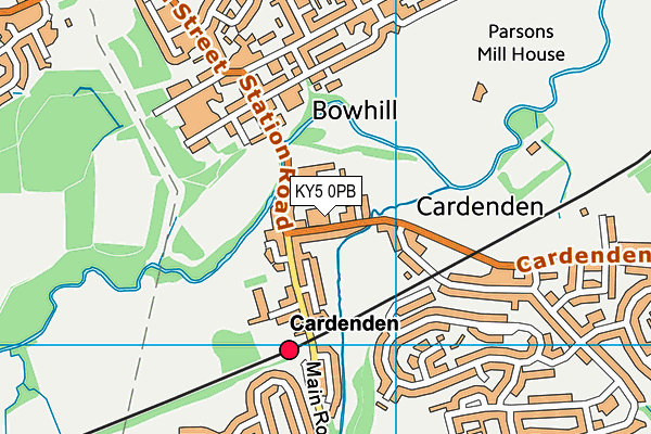 KY5 0PB map - OS VectorMap District (Ordnance Survey)