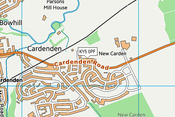 KY5 0PF map - OS VectorMap District (Ordnance Survey)