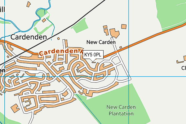 KY5 0PL map - OS VectorMap District (Ordnance Survey)