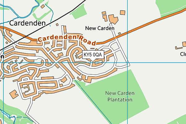 KY5 0QA map - OS VectorMap District (Ordnance Survey)