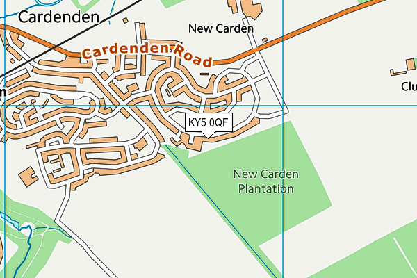 KY5 0QF map - OS VectorMap District (Ordnance Survey)