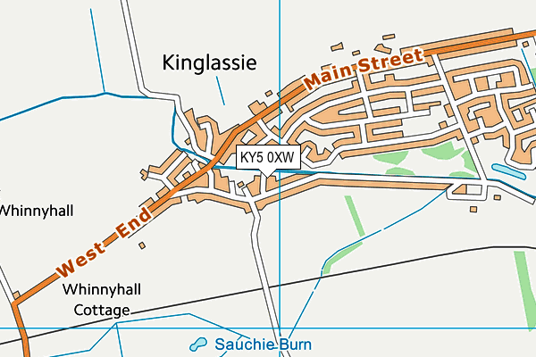 KY5 0XW map - OS VectorMap District (Ordnance Survey)