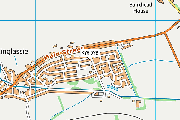 KY5 0YB map - OS VectorMap District (Ordnance Survey)