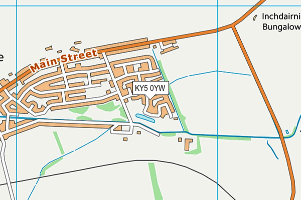 KY5 0YW map - OS VectorMap District (Ordnance Survey)