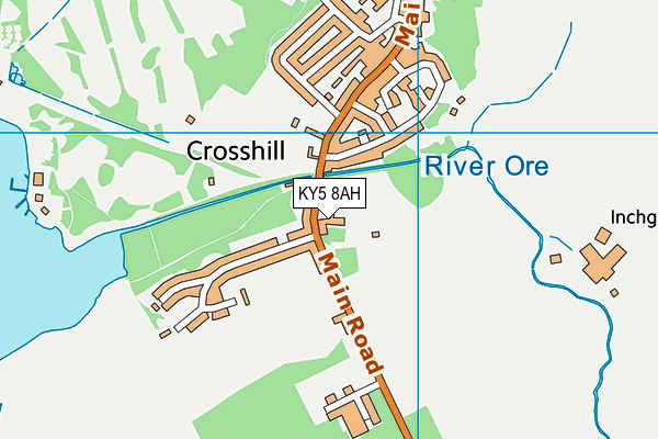 KY5 8AH map - OS VectorMap District (Ordnance Survey)