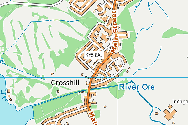 KY5 8AJ map - OS VectorMap District (Ordnance Survey)