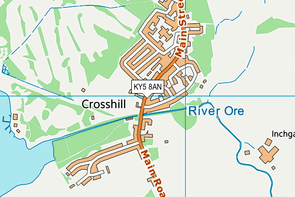 KY5 8AN map - OS VectorMap District (Ordnance Survey)
